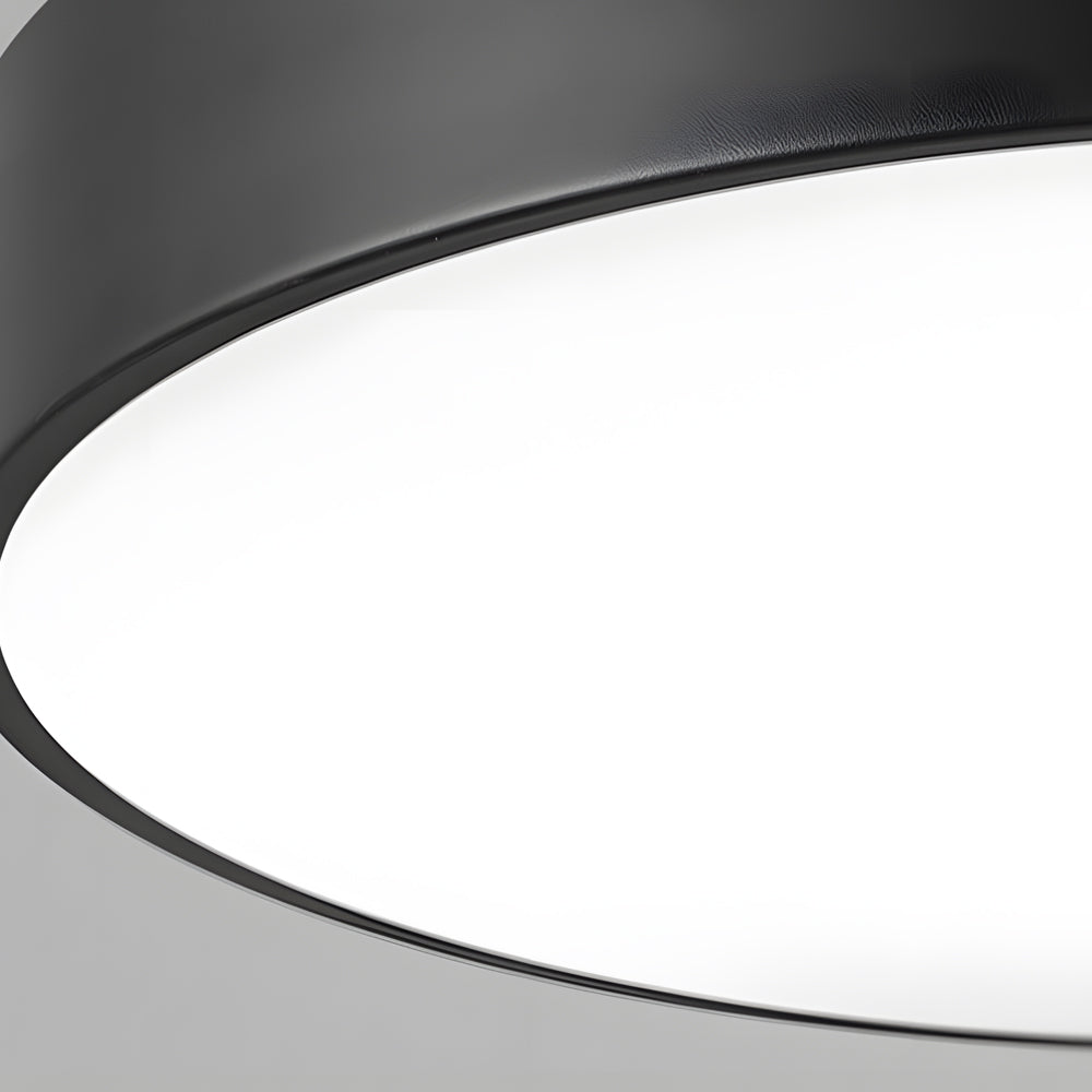 Round-panel LED Pendant Light for Commercial Spaces, Black/White