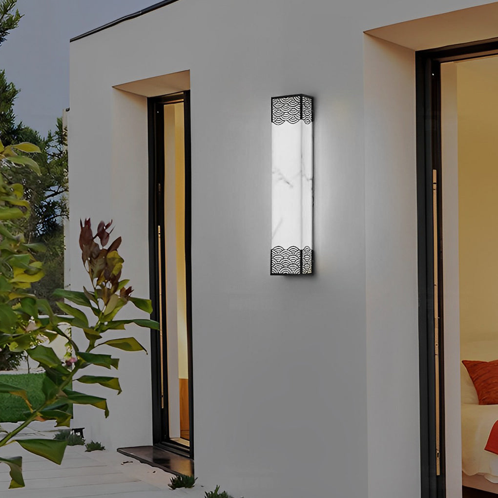 Rectangular Resin LED Waterproof Vintage Outdoor Wall Lights Wall Lamp