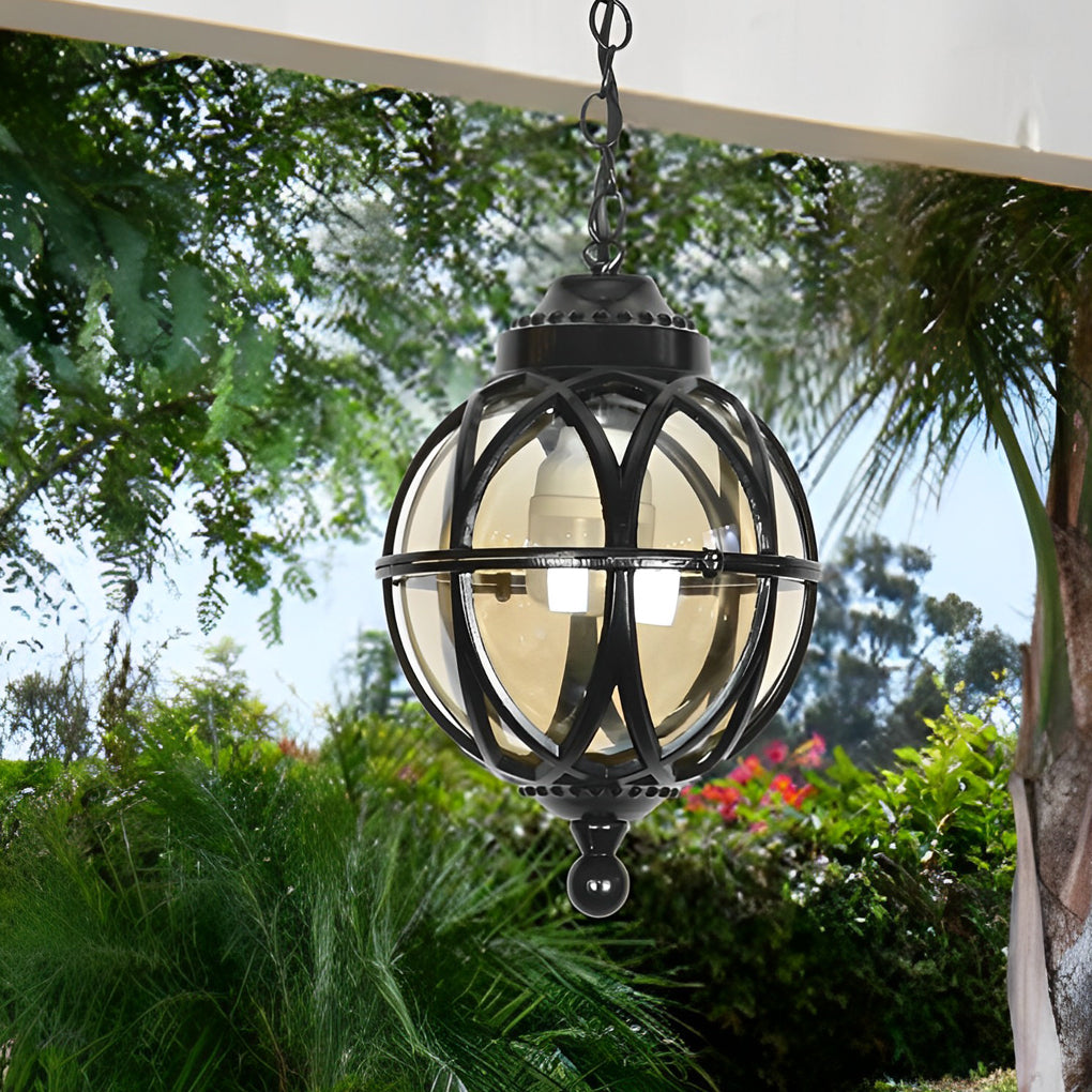 Waterproof Aluminum Glass Ball European-style Outdoor Chandelier Light