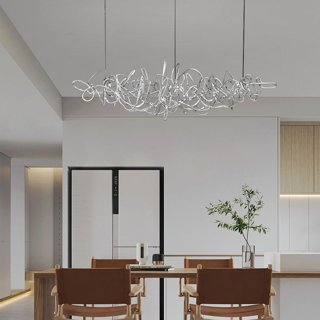 Irregular Creative Electroplate Hardware LED Postmodern Chandelier - Dazuma