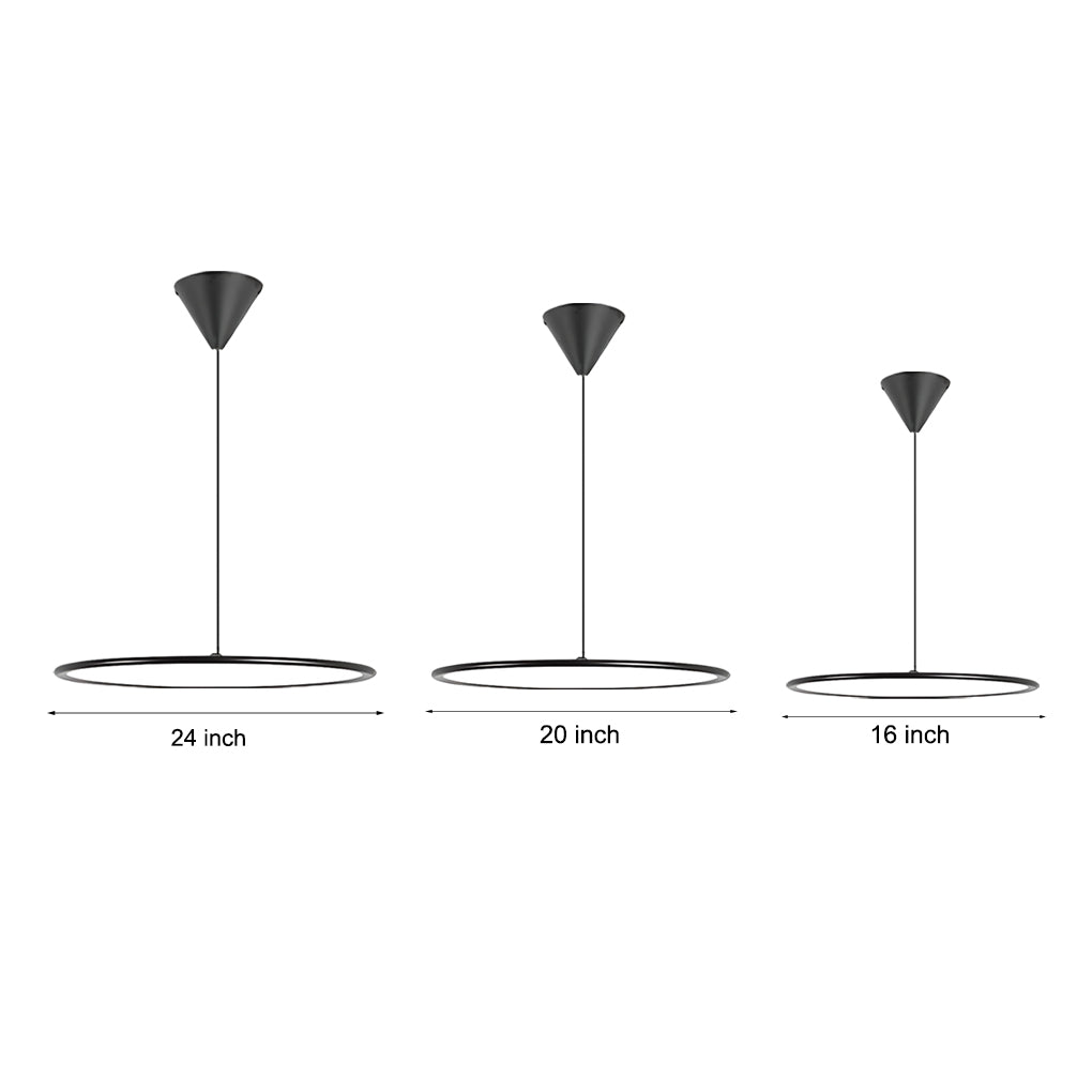 Minimalist Modern Circle Linear Industrial Pendant Lighting - Dazuma