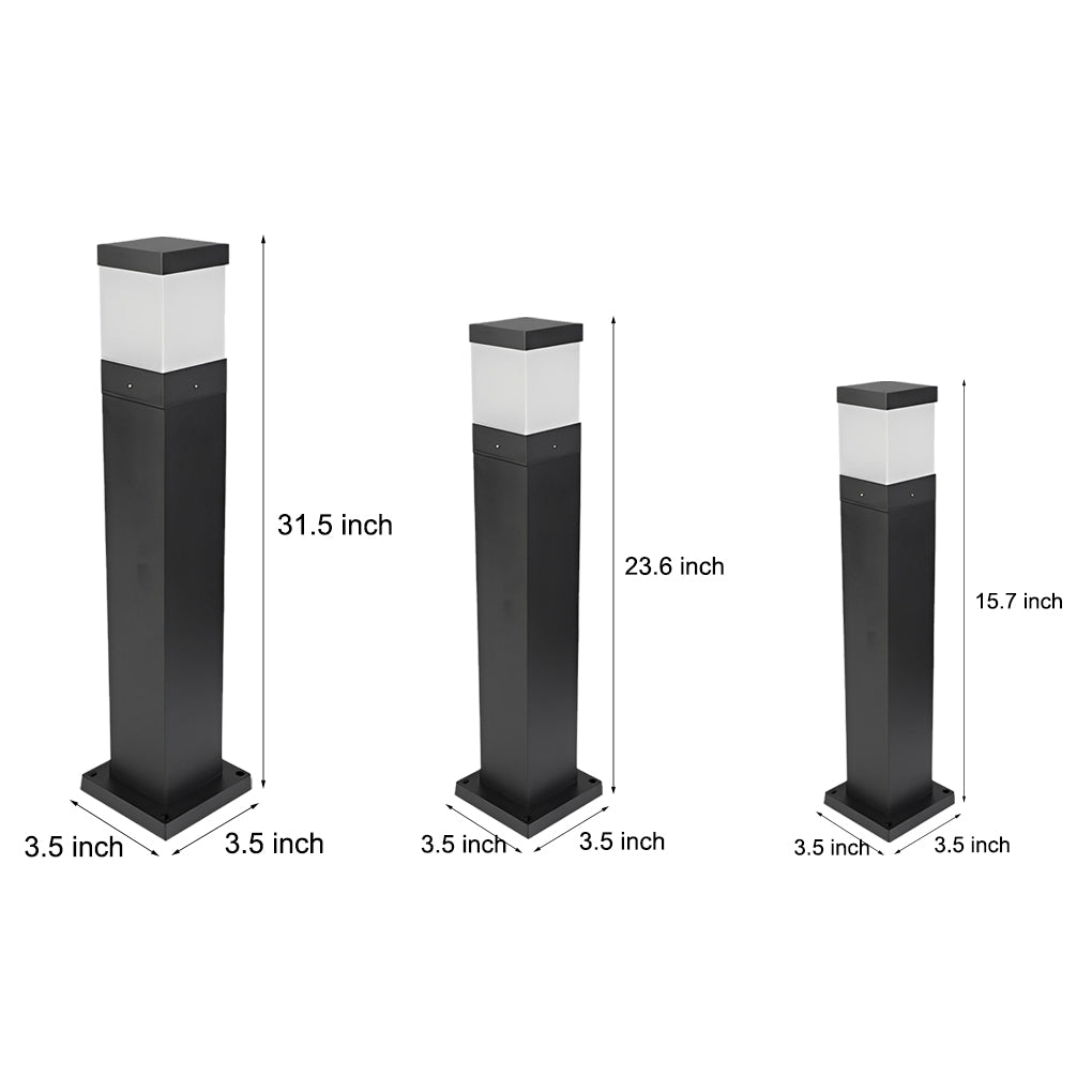 Minimalist Square LED Outdoor Light Modern Bollard Lights for Elegant Home Exterior