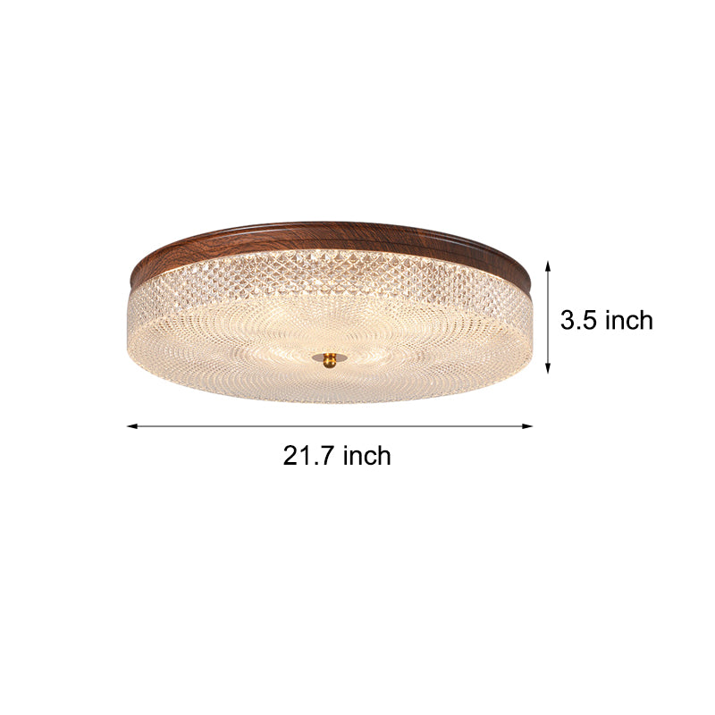 Round Acrylic LED Dimmable with Remote Control Retro Ceiling Lights Fixture