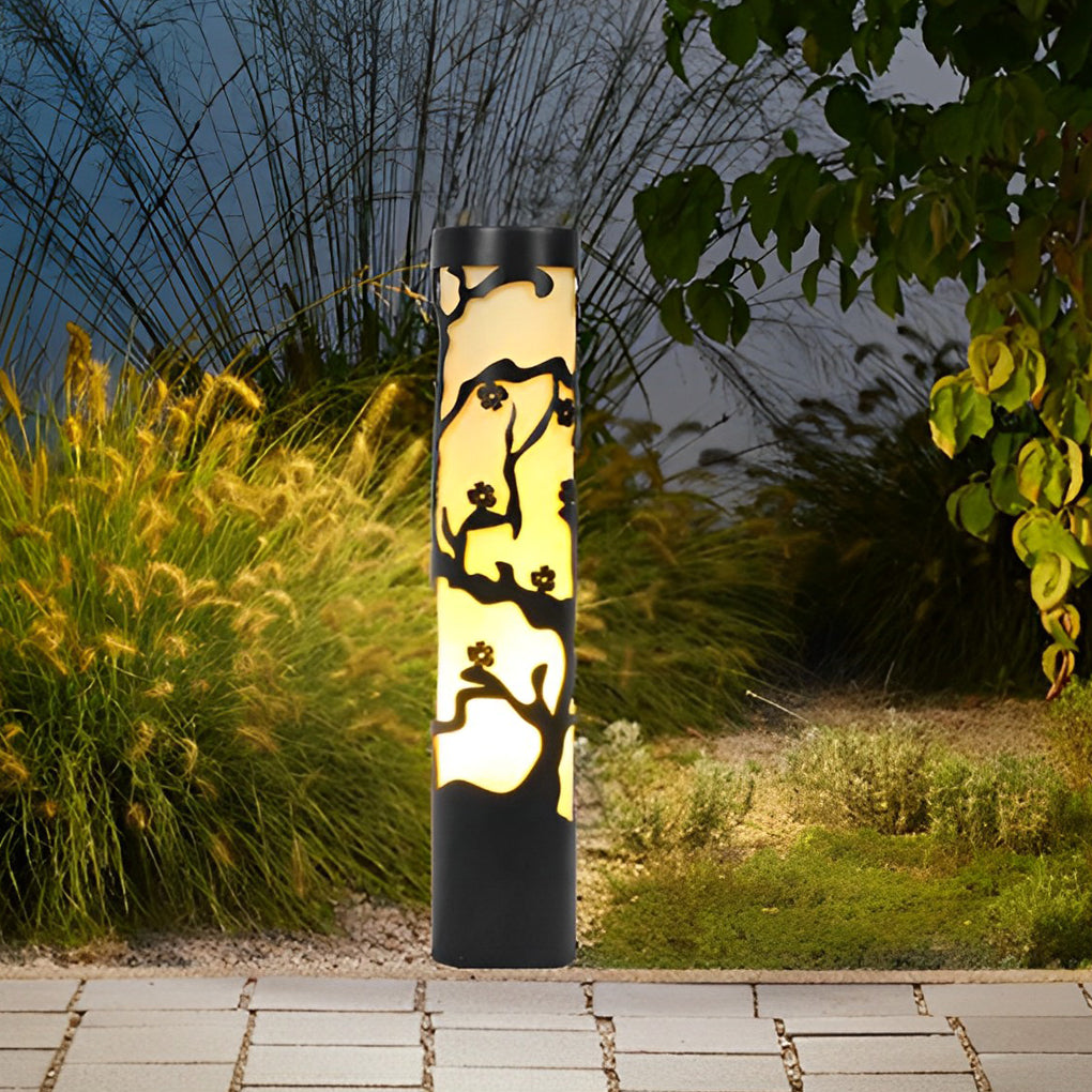 Black Retro Wintersweet Pathway Lights