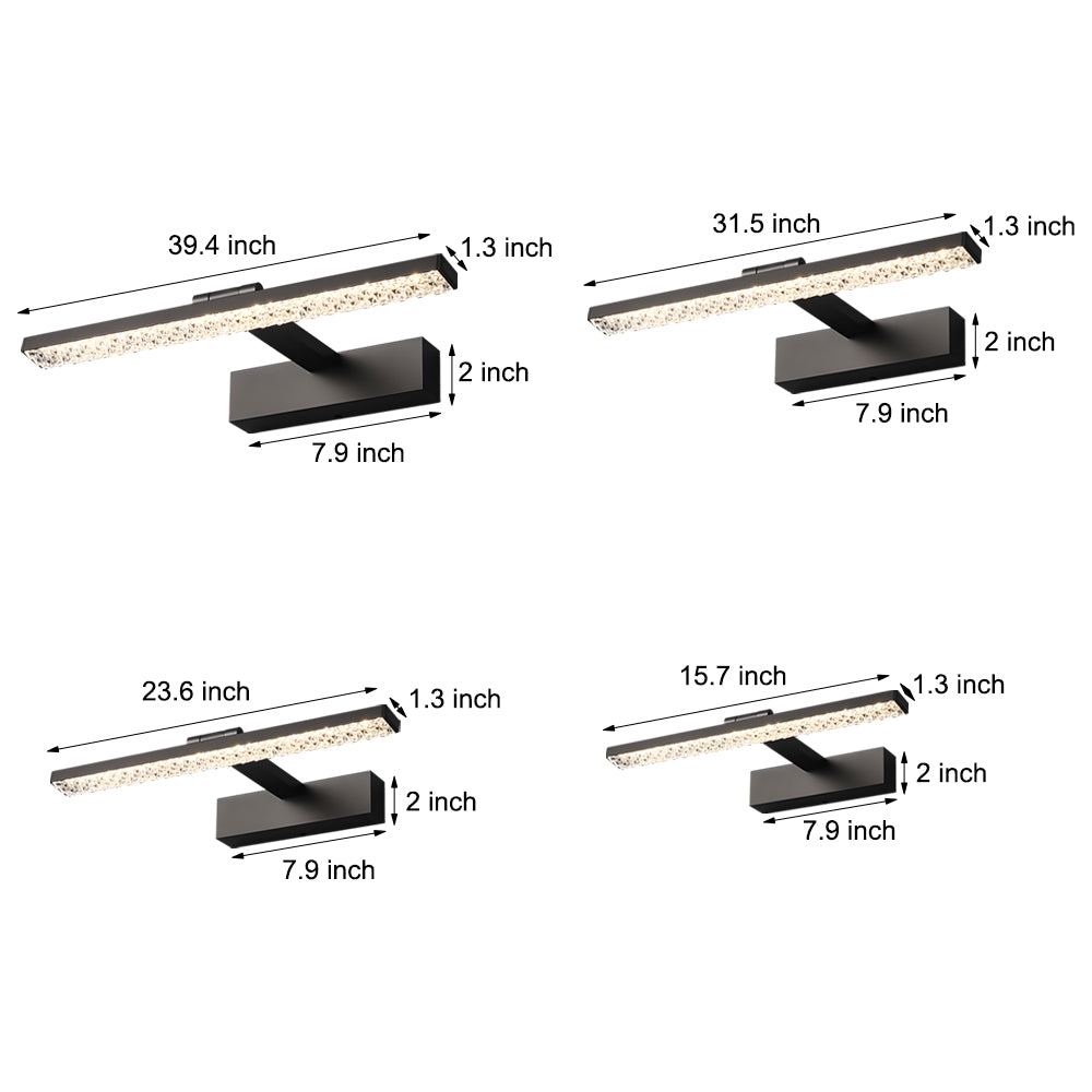 1-Light Acrylic Bar 160° Adjustable LED Vanity Lights In-3 Step Dimming