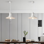 Round Retro Metal Hat Industrial Style Small Chandelier Pendant Lights - Dazuma