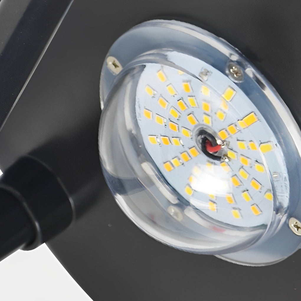 Round LED Waterproof Intelligent Modern Solar Lamp Post Outdoor Light