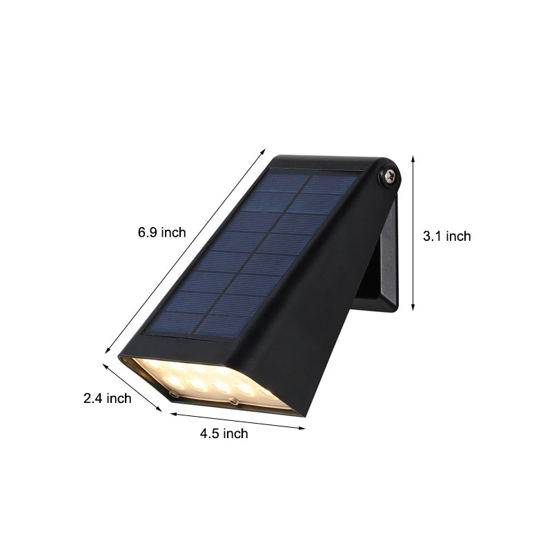 [Open-Box]90° Adjustable LED Waterproof Black Modern Solar Wall Lights