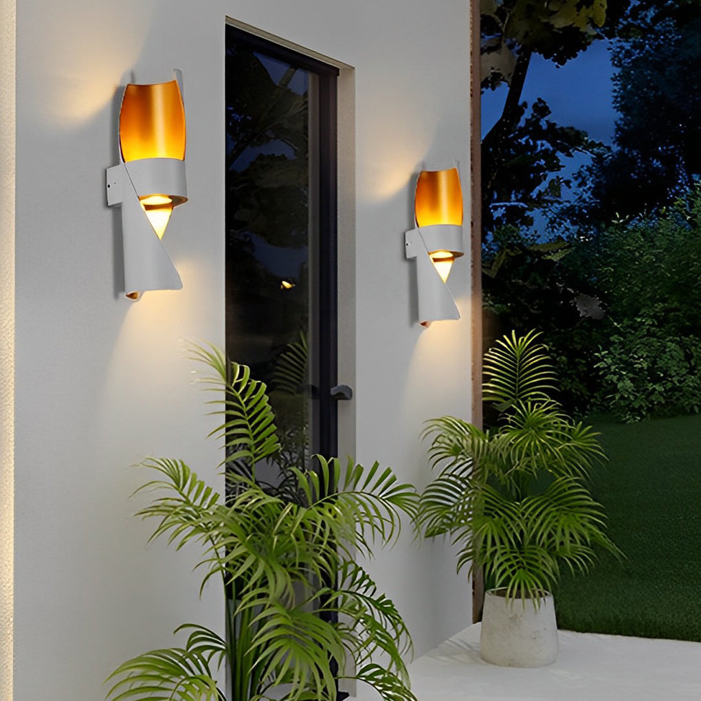 Circular Waterproof Up and Down Lighting COB Modern Outdoor Wall Lights - Dazuma