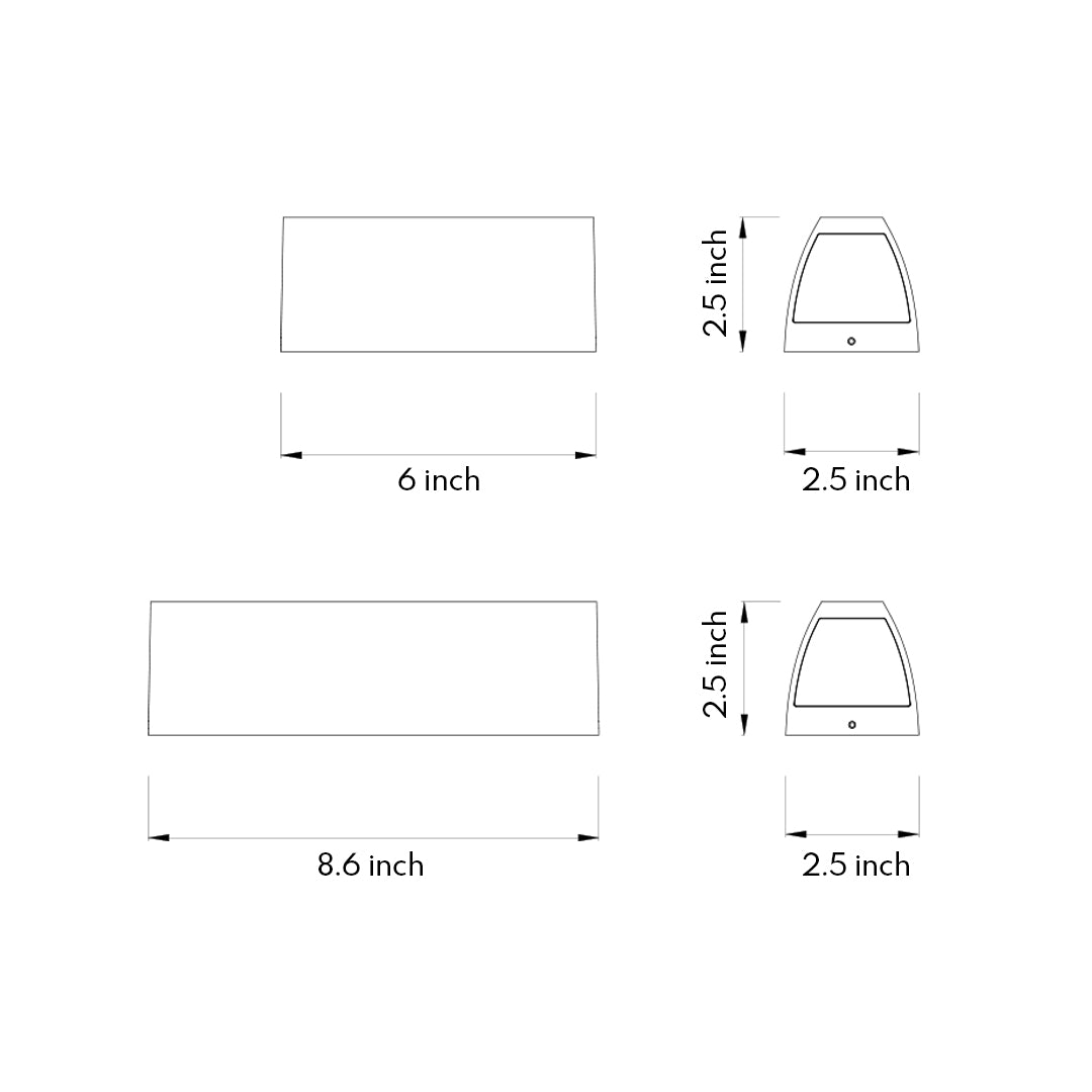 Vertical LED wall sconce mounted on textured stone exterior creating ambient lighting