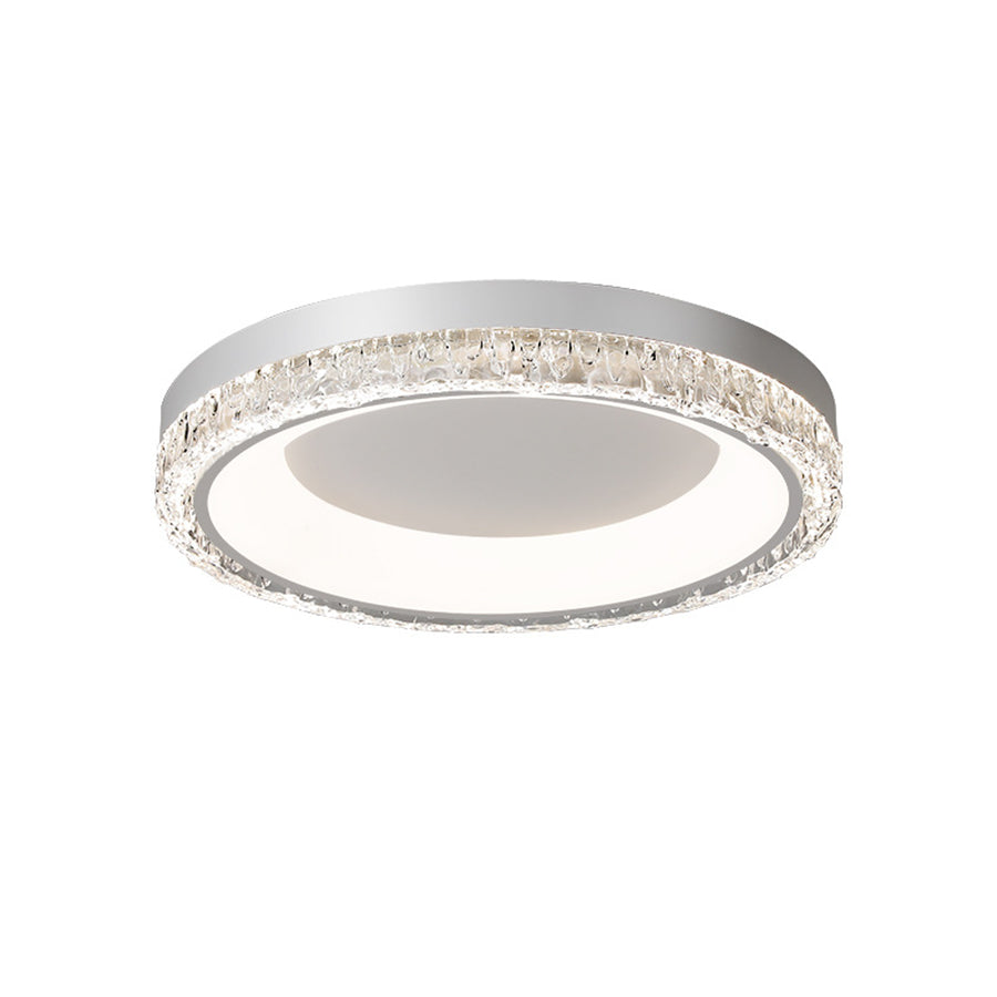 White Flush Mount Ceiling Light Italian Round  Minimalist Lamp