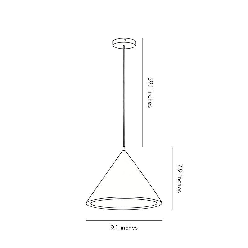 Cone Shaped Pendant Lights LED Macaron Color Ceiling Light