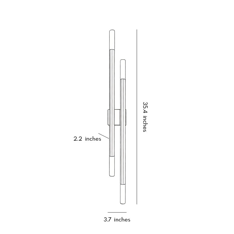 Modern Linear Wall Sconce Luxury H65 Solid Copper Light