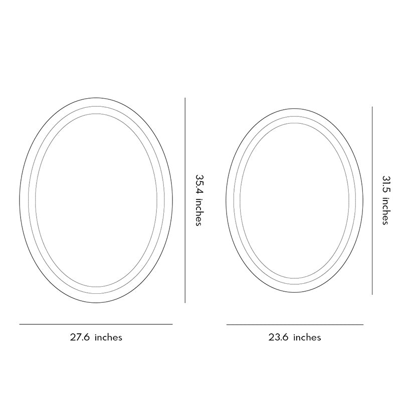Bathroom Lighted Vanity Mirrors LED Oval Multifunctional Light
