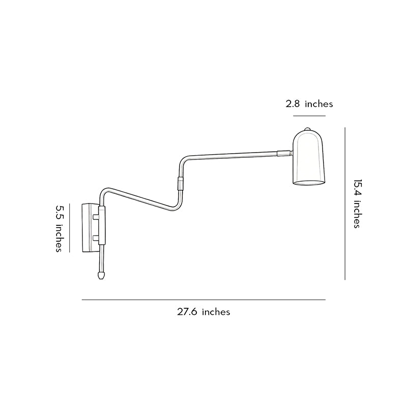 Bedroom Swing Arm Wall Sconces Nordic Adjustable Light