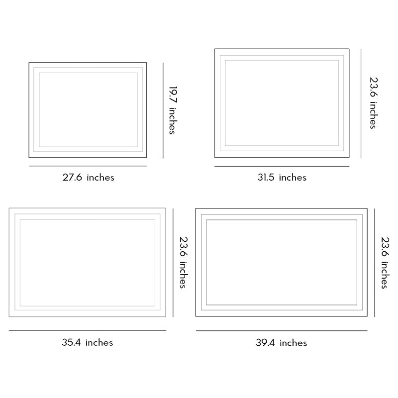Bathroom Vanity Mirror Lights Smart LED Rectangular Light