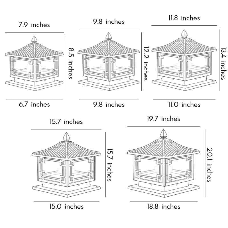 Outdoor Garden Pillar Lights Waterproof European Solar Fence Lamp