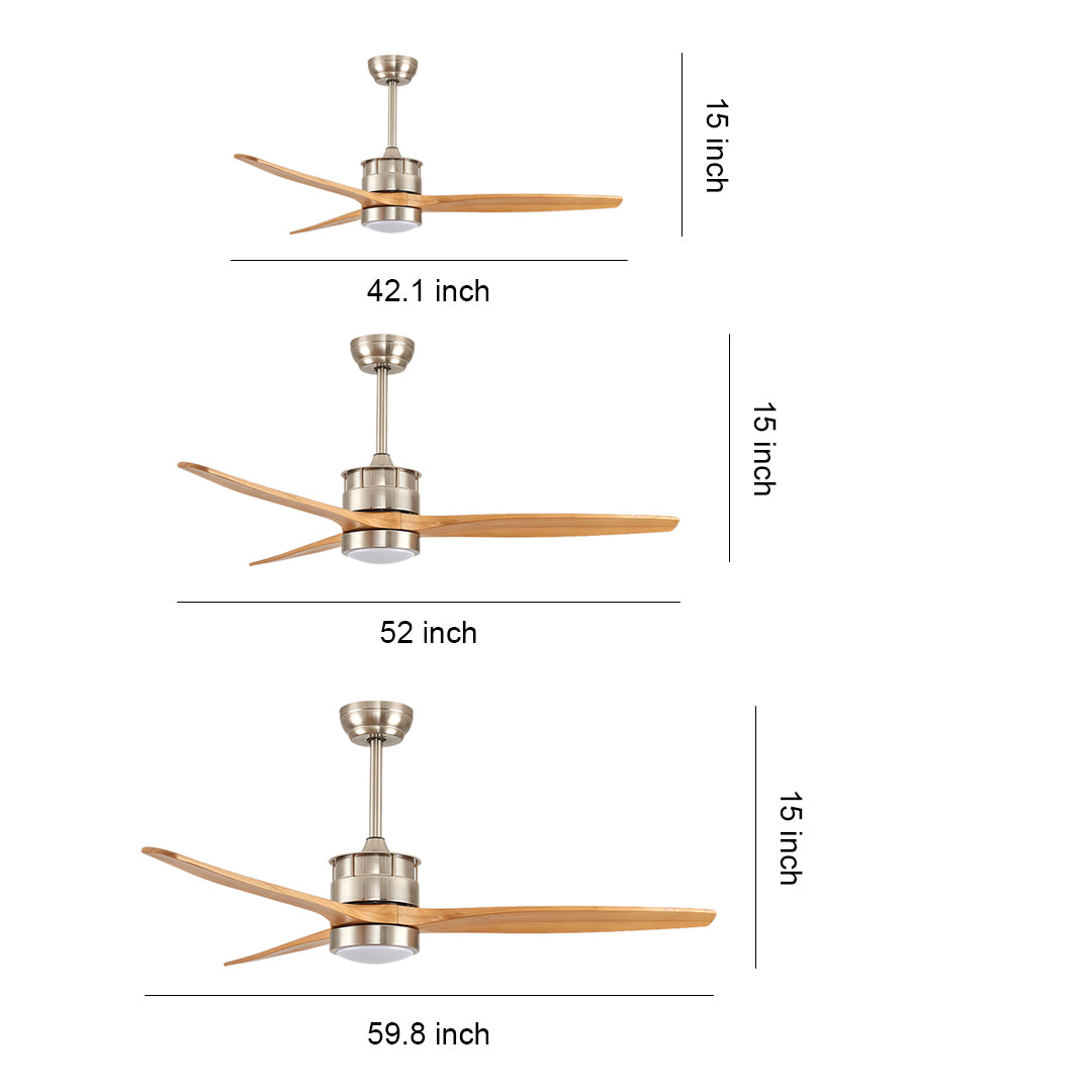 Contemporary Ceiling Fan with Light LED Remote Control Ceiling Fans