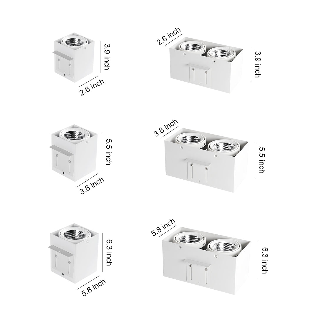 Square Recessed Downlights Modern Grille Recessed Ceiling Lights