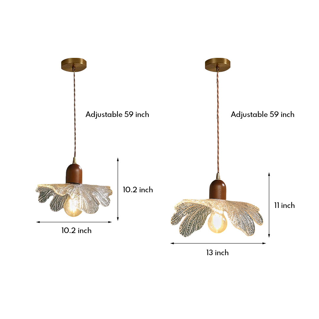 Lotus Light Pendant Japanese Retro Leaf Small Pendant Lamps