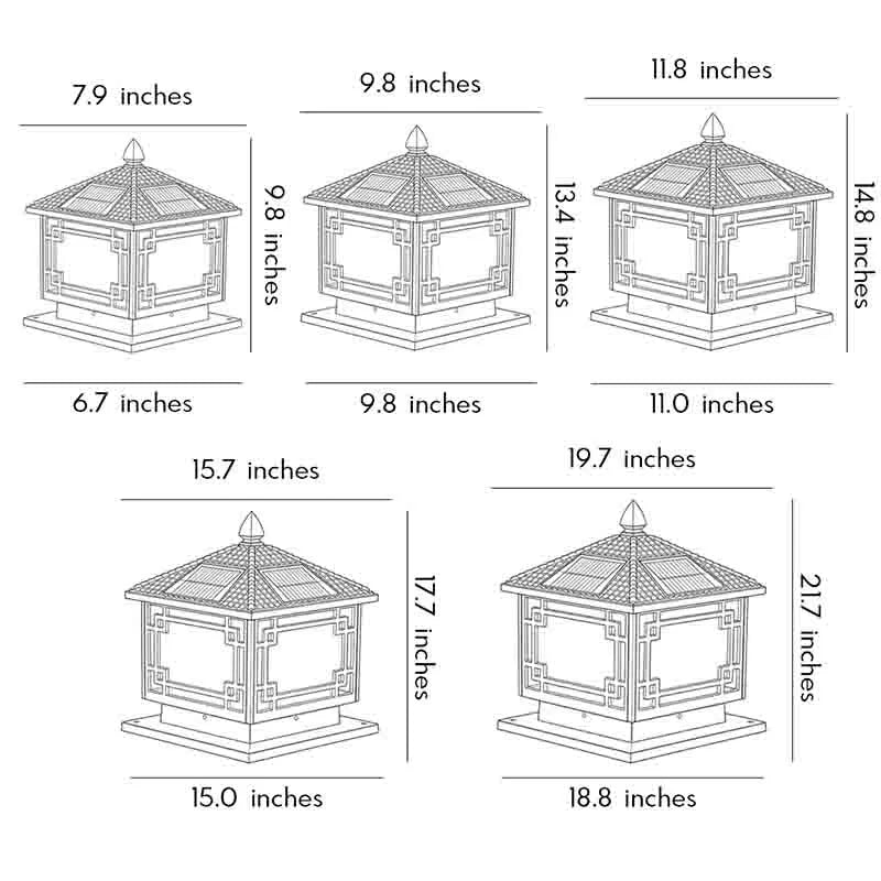 Outdoor Garden Pillar Lights Waterproof European Solar Fence Lamp