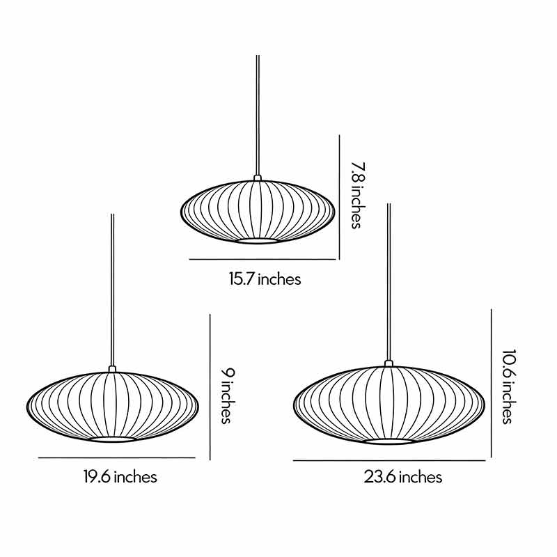 Pendant Light with White Shade French Creative Silk LED Ceiling Light