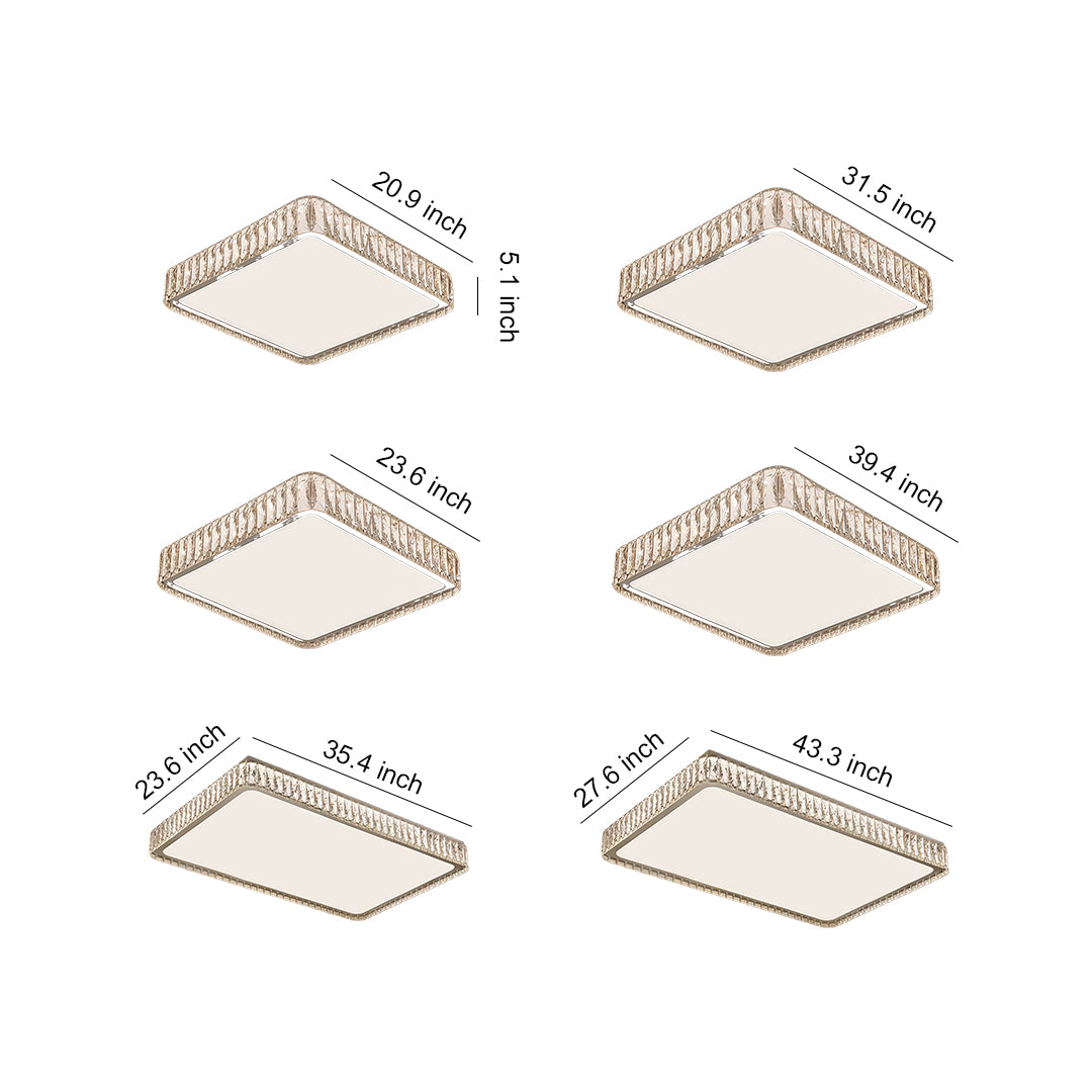 Modern Crystal Flush Mount Lighting Luxury Minimalist Lamp