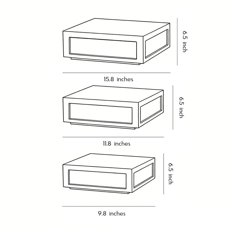 Square Pillar Lights Black Outdoor LED Metal Fixture