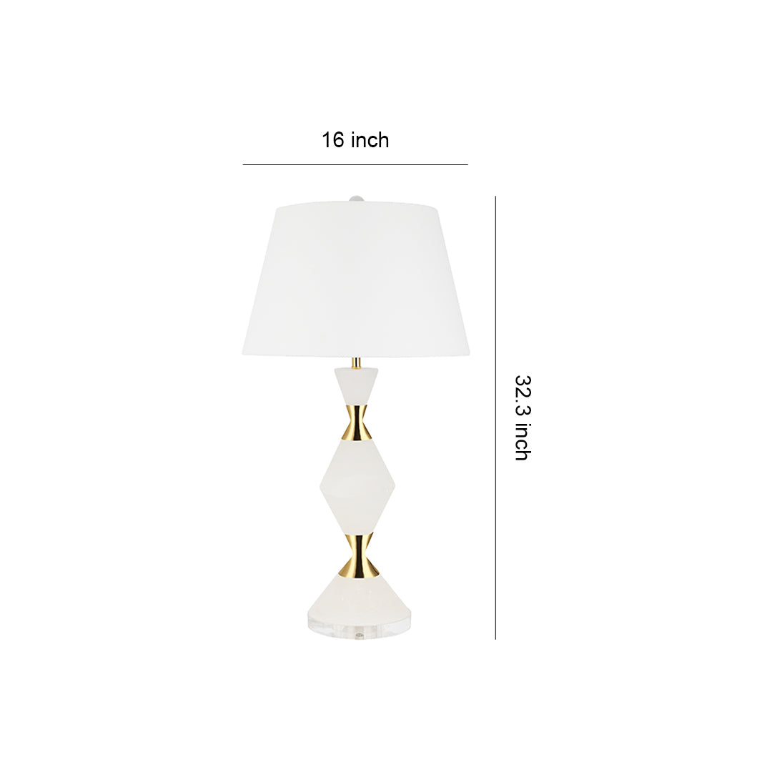 White Contemporary Table Lamps with Gold Details Elegant Lamps