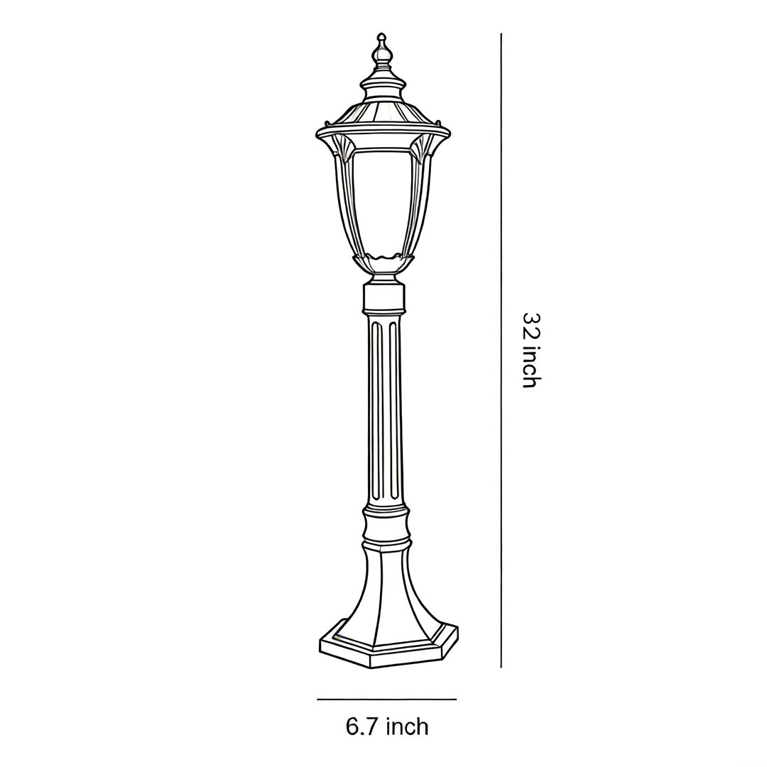 Post Lights for Garden Traditional European Style Waterproof Lamp