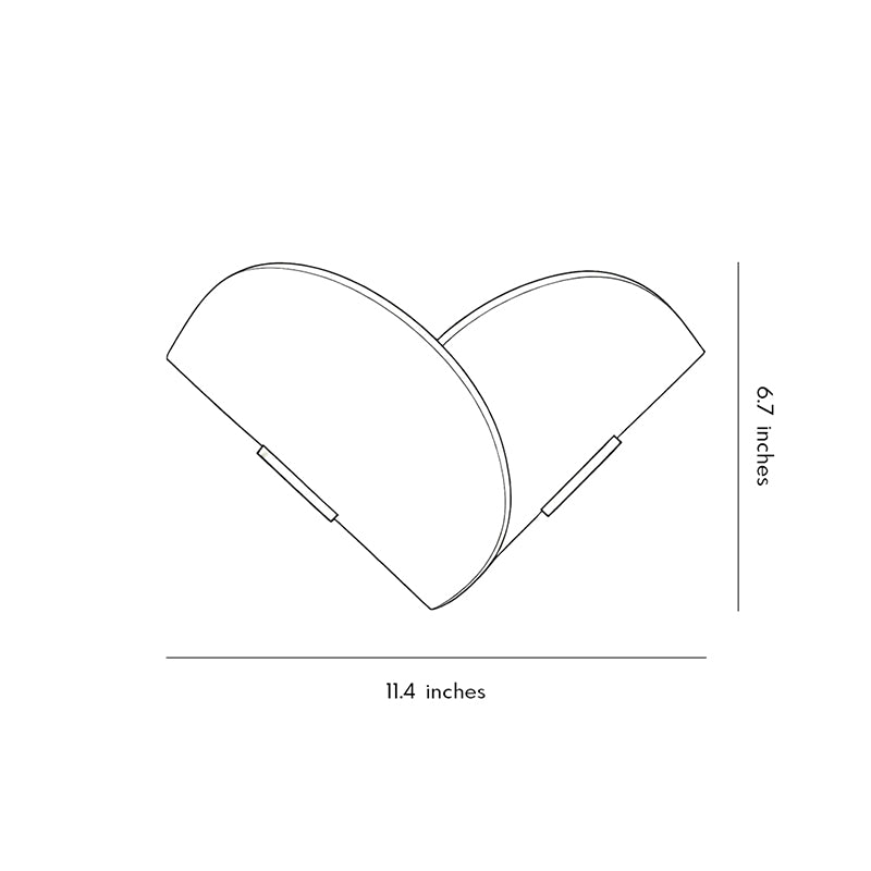 LED Light Wall Light Double Designer Fan-Shaped Light