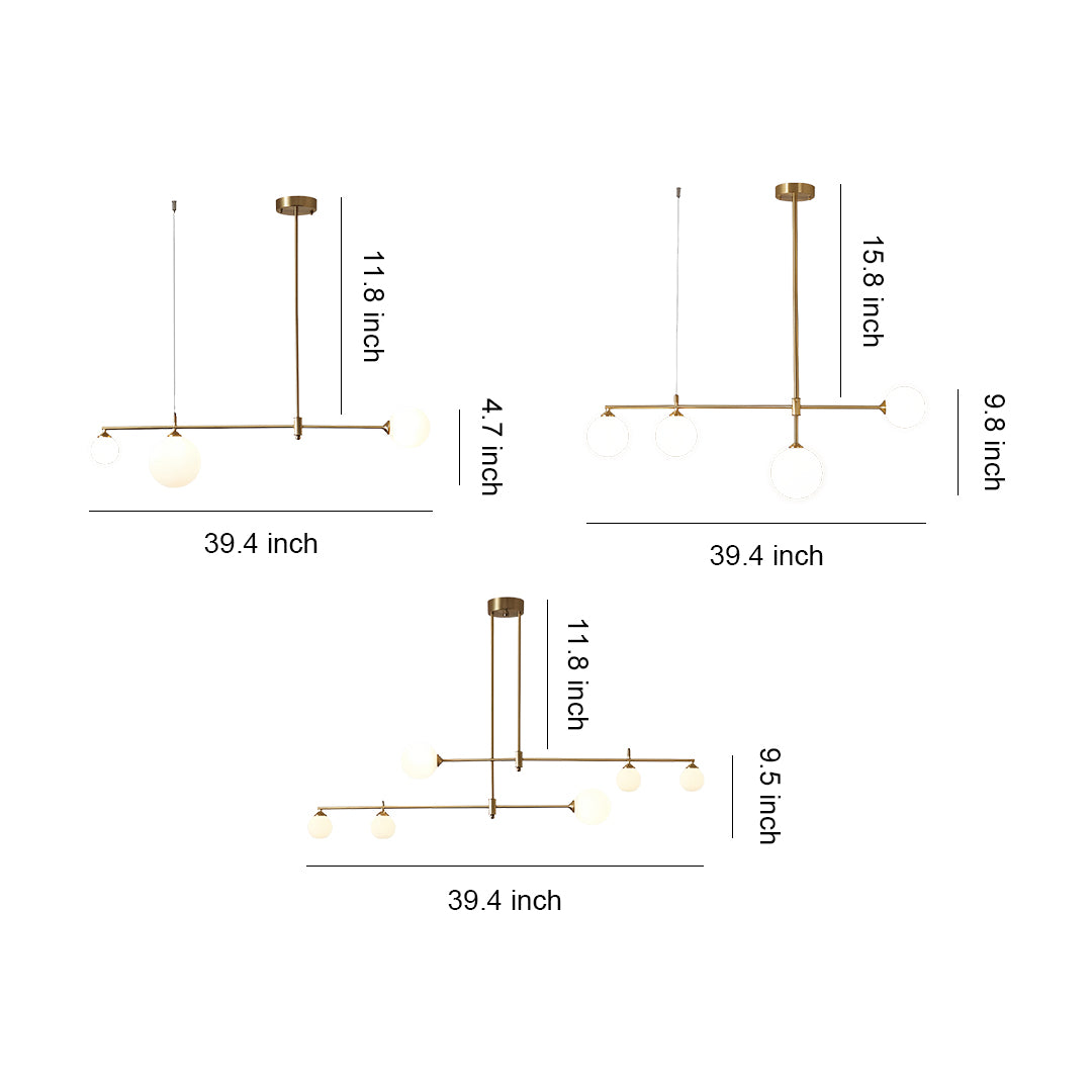 Bubble Glass Pendant Lights Nordic Minimalist Sleek Gold Ceiling Light