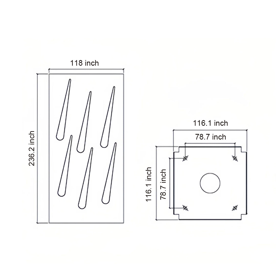 Landscape LED Lights Outdoor Waterproof Perforated Bollard Light