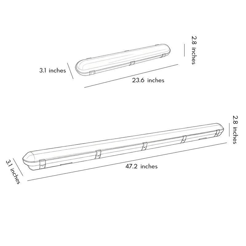 LED Linear Pendant Light Tri-Proof Integrated Ceiling Light