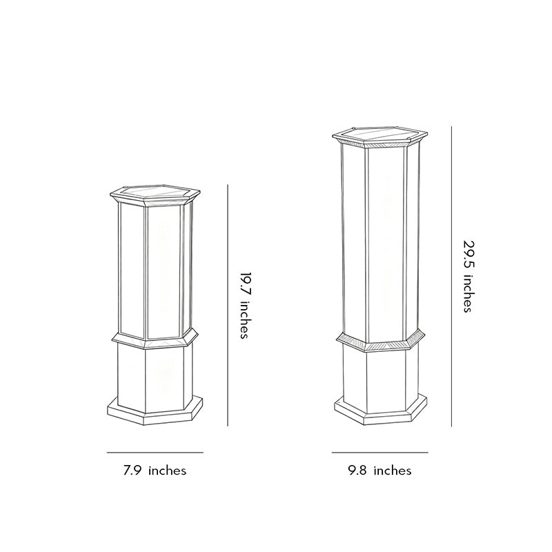 Bollard Solar Light Modern Metal Outdoor Landscape Light