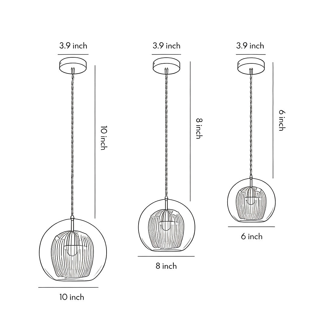 Creative Double Layer Glass Lampshade Electroplated Brass Chandelier