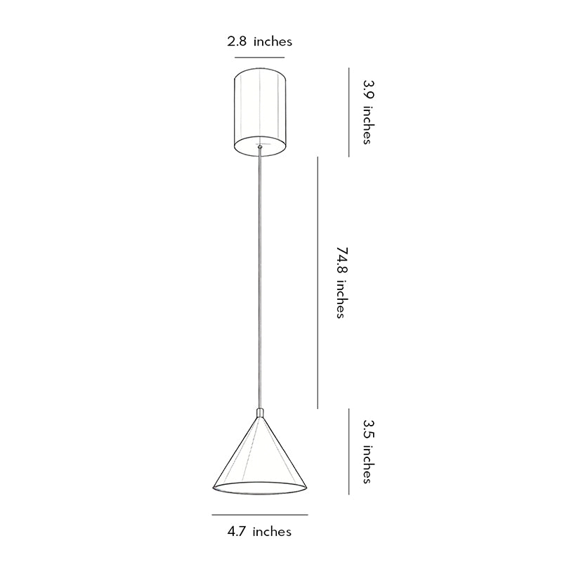 Silver Metal Pendant Light Italian Minimalist Ceiling Light