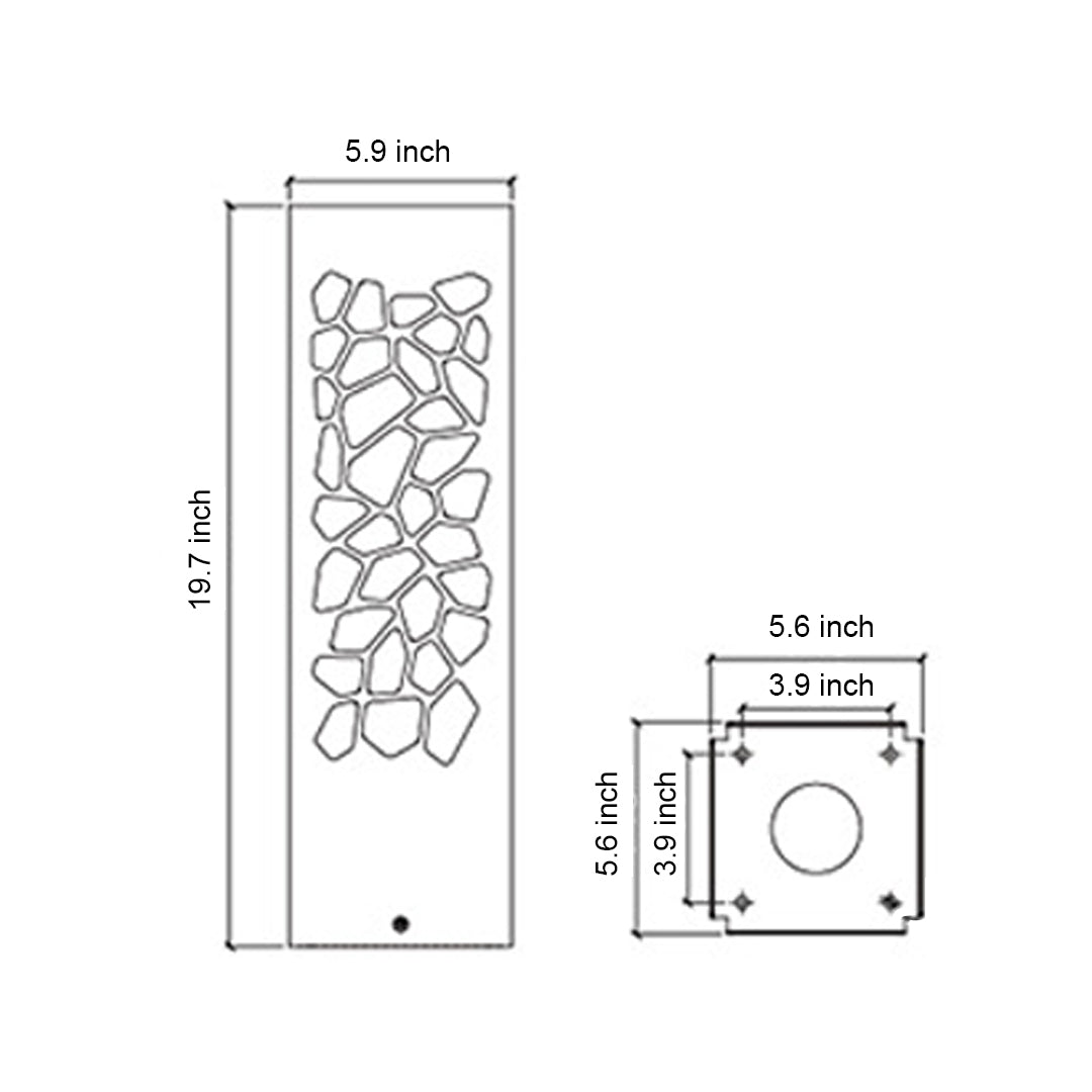 Outdoor LED Landscape Lights Waterproof Garden Hollow Bollard Light