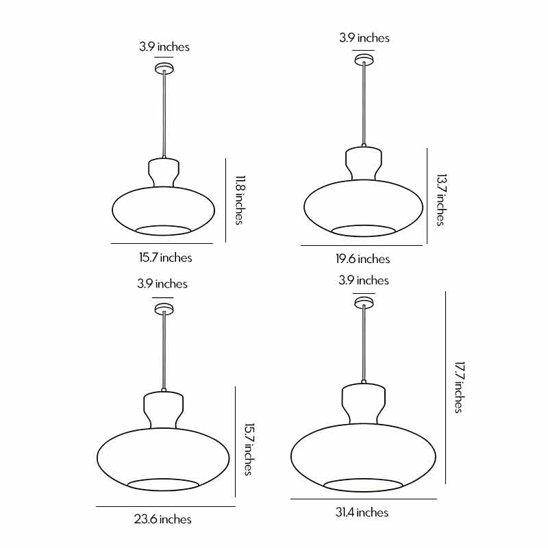 Pendant Light White Japanese Silk Fabric Ceiling Light