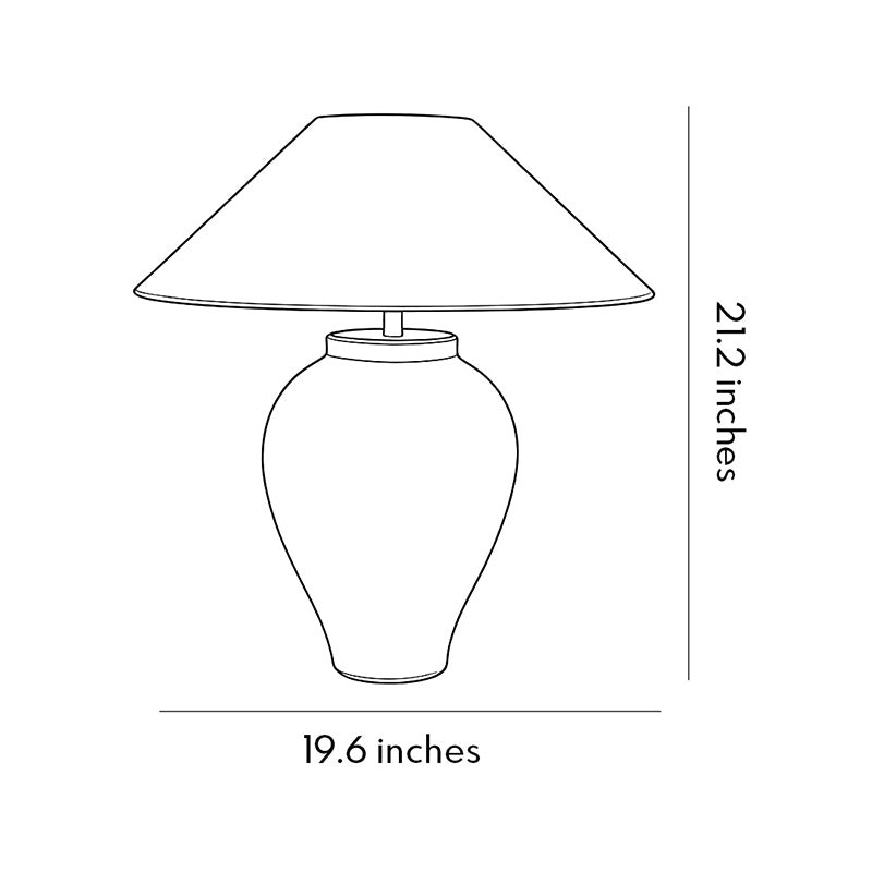 Pottery Table Lamps Wabi-Sabi Ceramic Decorate Light