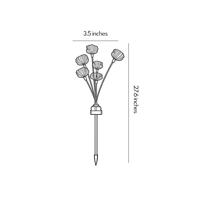 【4 PCS】Solar Garden Stake Lights Jellyfish Fiber Optic Light