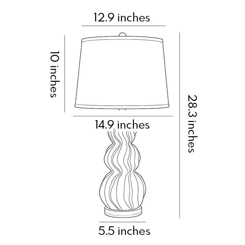 Gourd Table Lamp American Minimalist Ceramic Accent Lamp