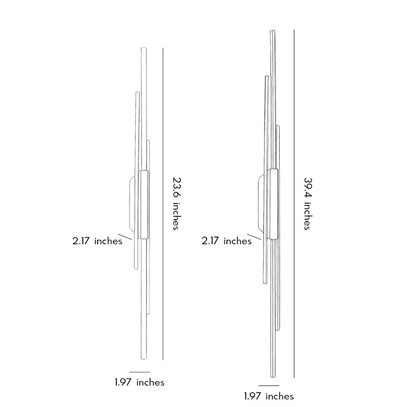 Contemporary Linear Wall Sconce Minimalist Solid Copper Light