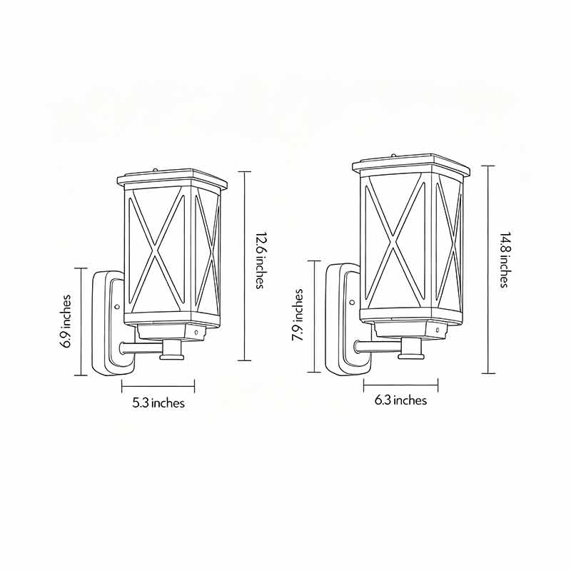 Solar Wall Light for Outdoor Waterproof Villa, Garden & Entrance Use