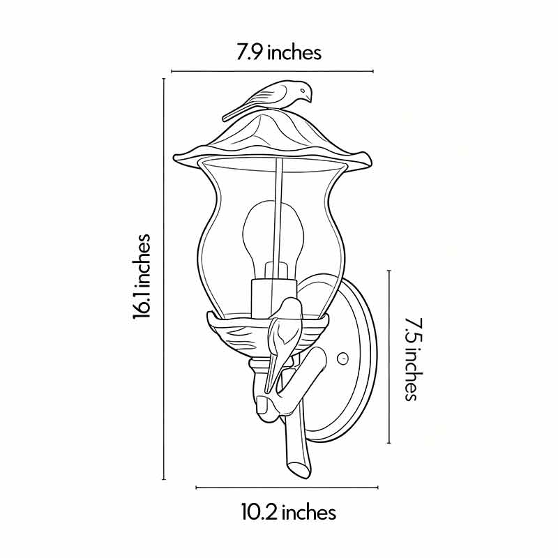 Bird Wall Light European Style Creative Outdoor Light