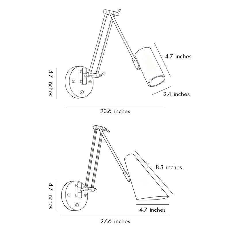 Adjustable Swing Arm Wall Sconce Nordic Minimalist LED Light