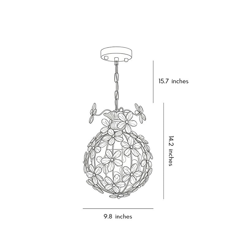 Pendant Lights with Crystals French Romantic Ceiling Light