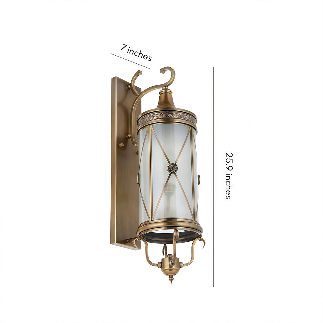 Exterior Copper Wall Sconces Waterproof Courtyard Lamp