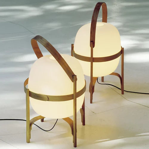 Portable Wood Basket Decor Glass Nordic Table Lamps Bedside Lighting - Dazuma