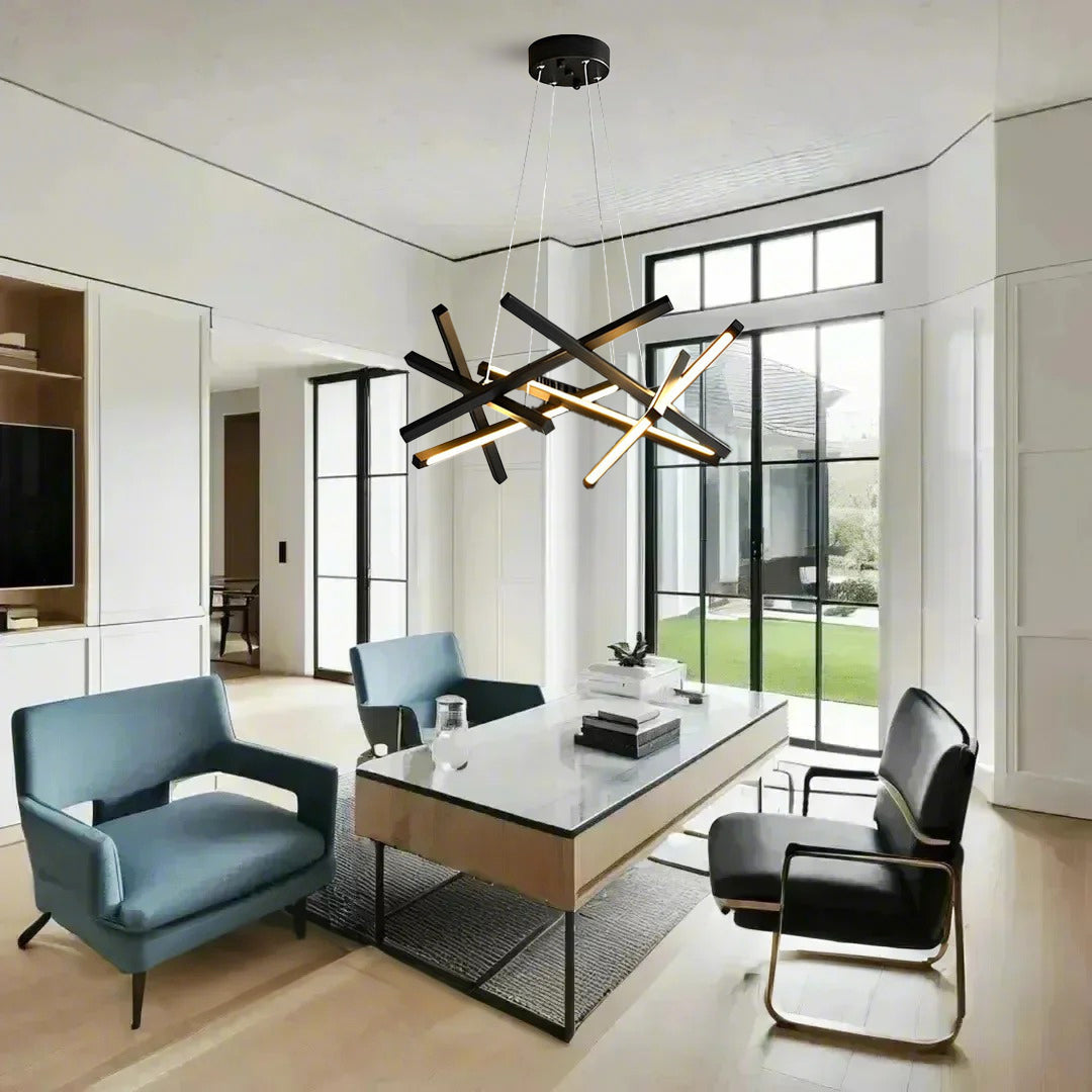 8-light Modern LED Sputnik Chandelier Stylish Ceiling Lighting